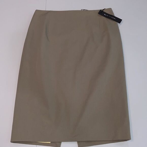 Elie Tahari Cindy Pencil Skirt Fully Lined In Tan Size 2 New With Tags MSRP $168 - Picture 1 of 14